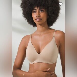 Soma 36DD Vanishing 360 WirelessBeige Full-Coverage Bra, Warm Amber